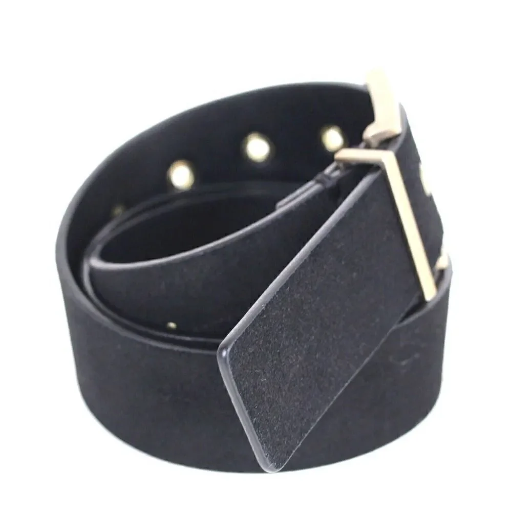 AllSaints BLACK GENUINE LEATHER SUEDE 1.5